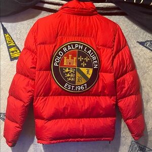 Polo by Ralph Lauren Men's Bold Red Puffer Jacket